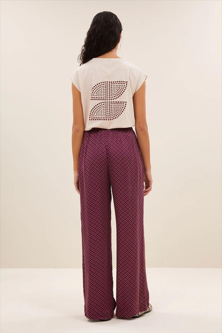 BY BAR - Ecru Thelma Dots Logo T-shirt