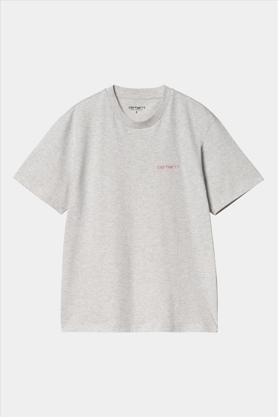 Carhartt WIP - Lichtgrijze Script Embroidery T-shirt