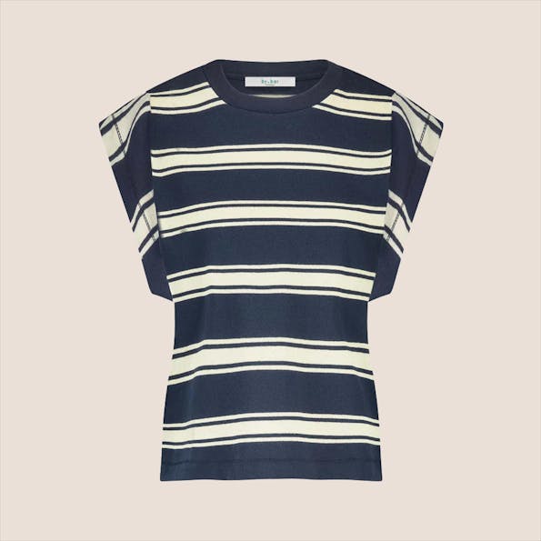 BY BAR - Donkerblauwe Mason Stripe T-shirt