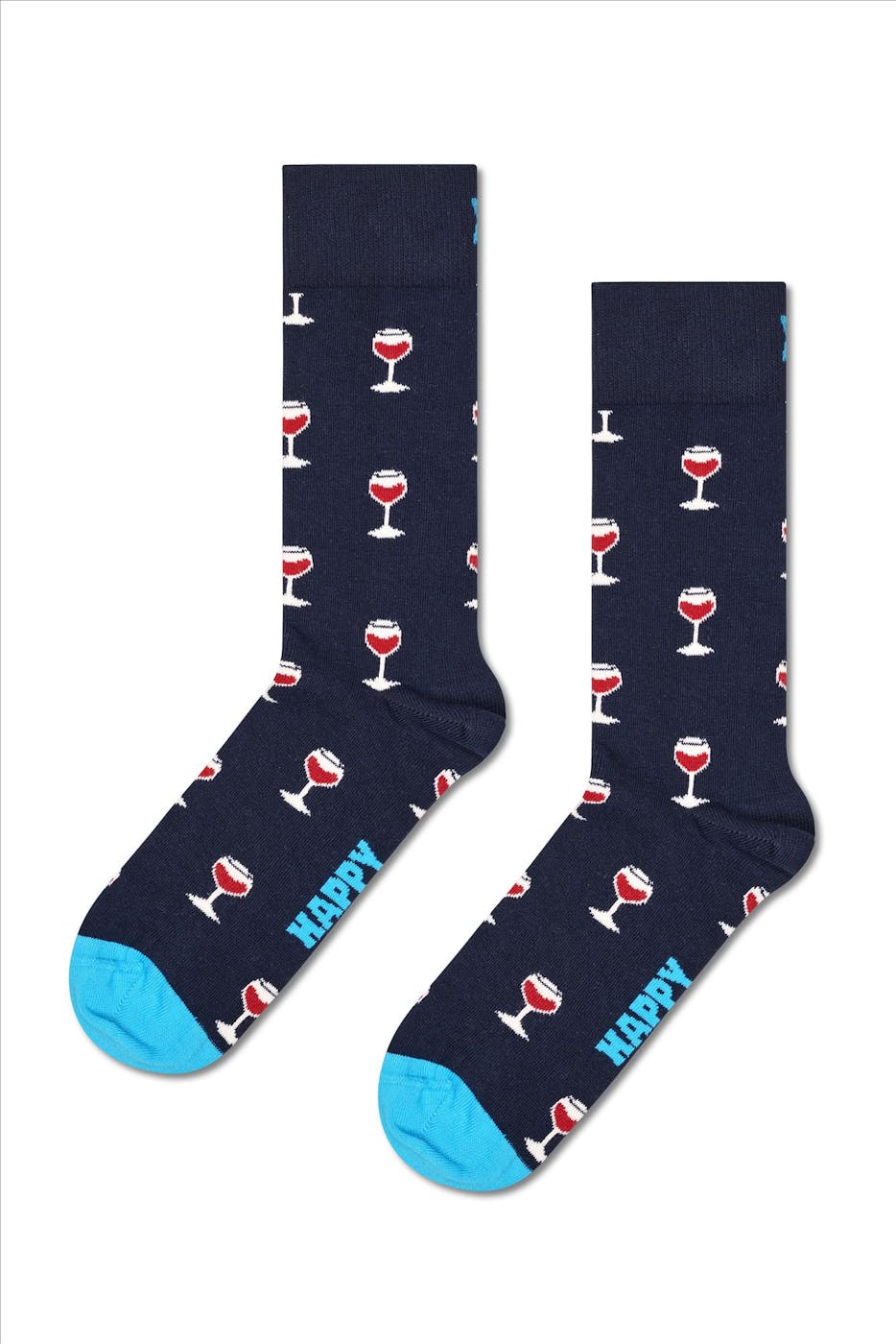 Happy Socks - Donkerblauwe Wijn sokken, maat: 41-46