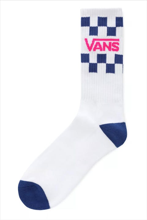 Vans  - Wit-roze-blauwe logo sokken, maat: 42-47