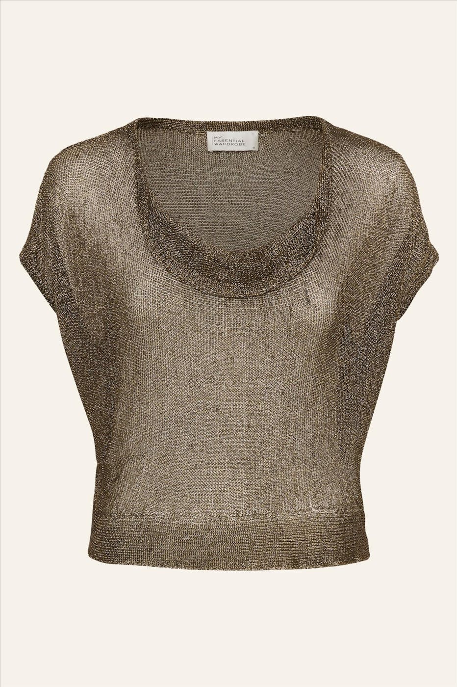 My Essential Wardrobe - Gouden Olly Knit Waterfall top