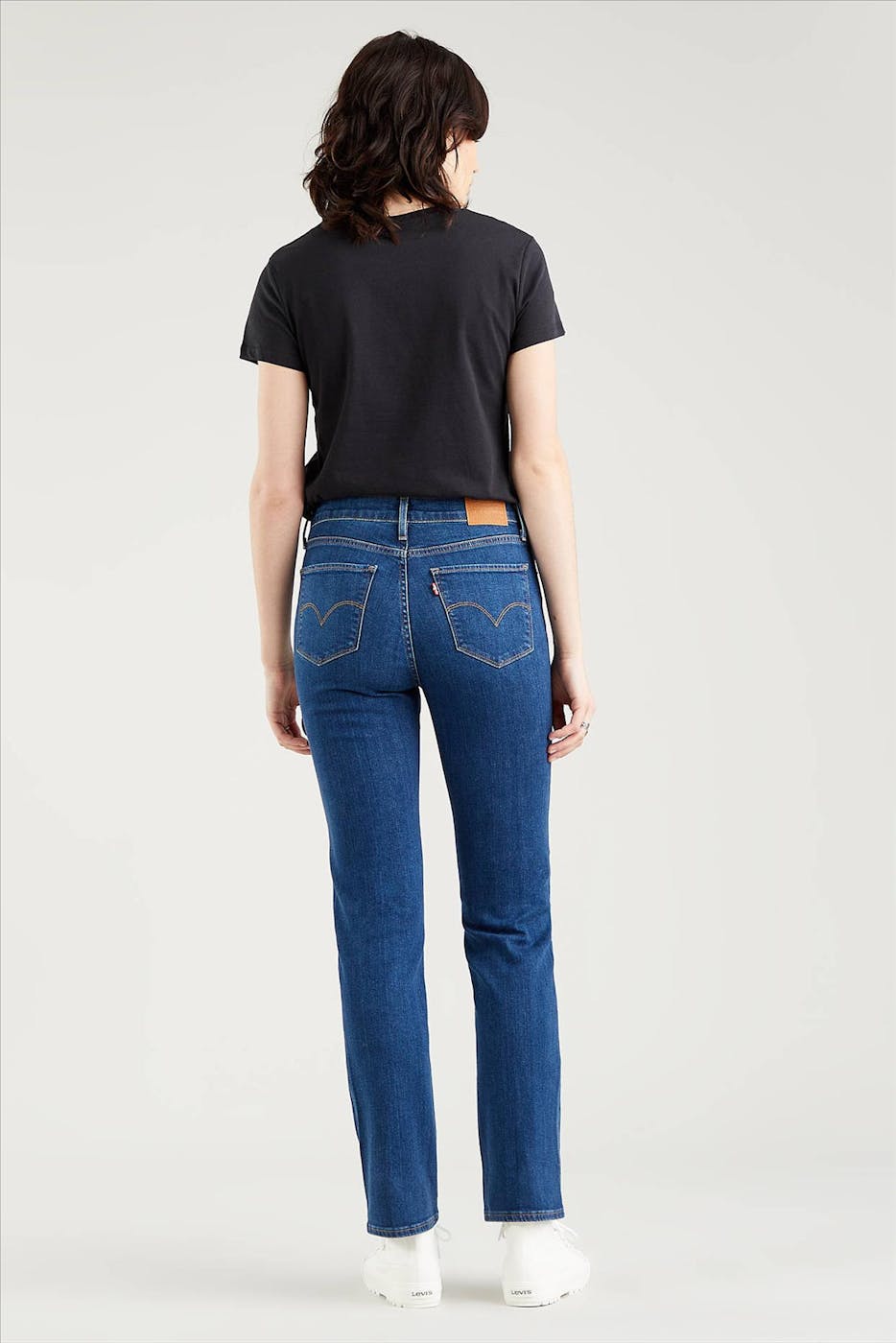Levi's - Donkerblauwe 724 High Rise slim straight jeans