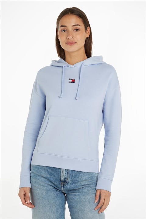 Tommy Jeans - Lichtblauwe Boxy Badge hoodie