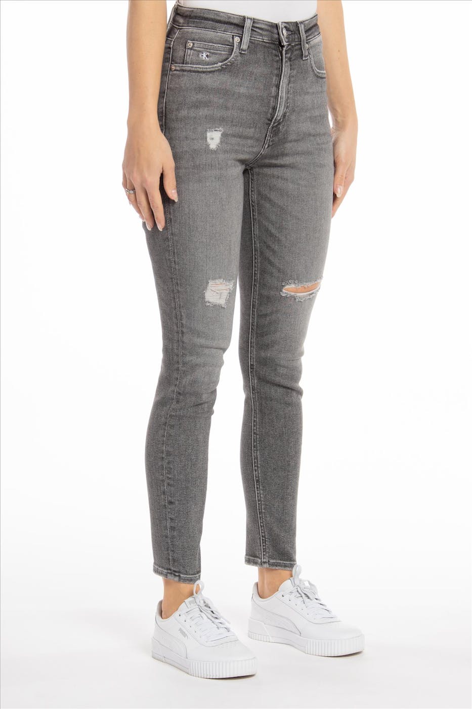 Calvin Klein Jeans - Grijze High Rise Skinny Ankle jeans