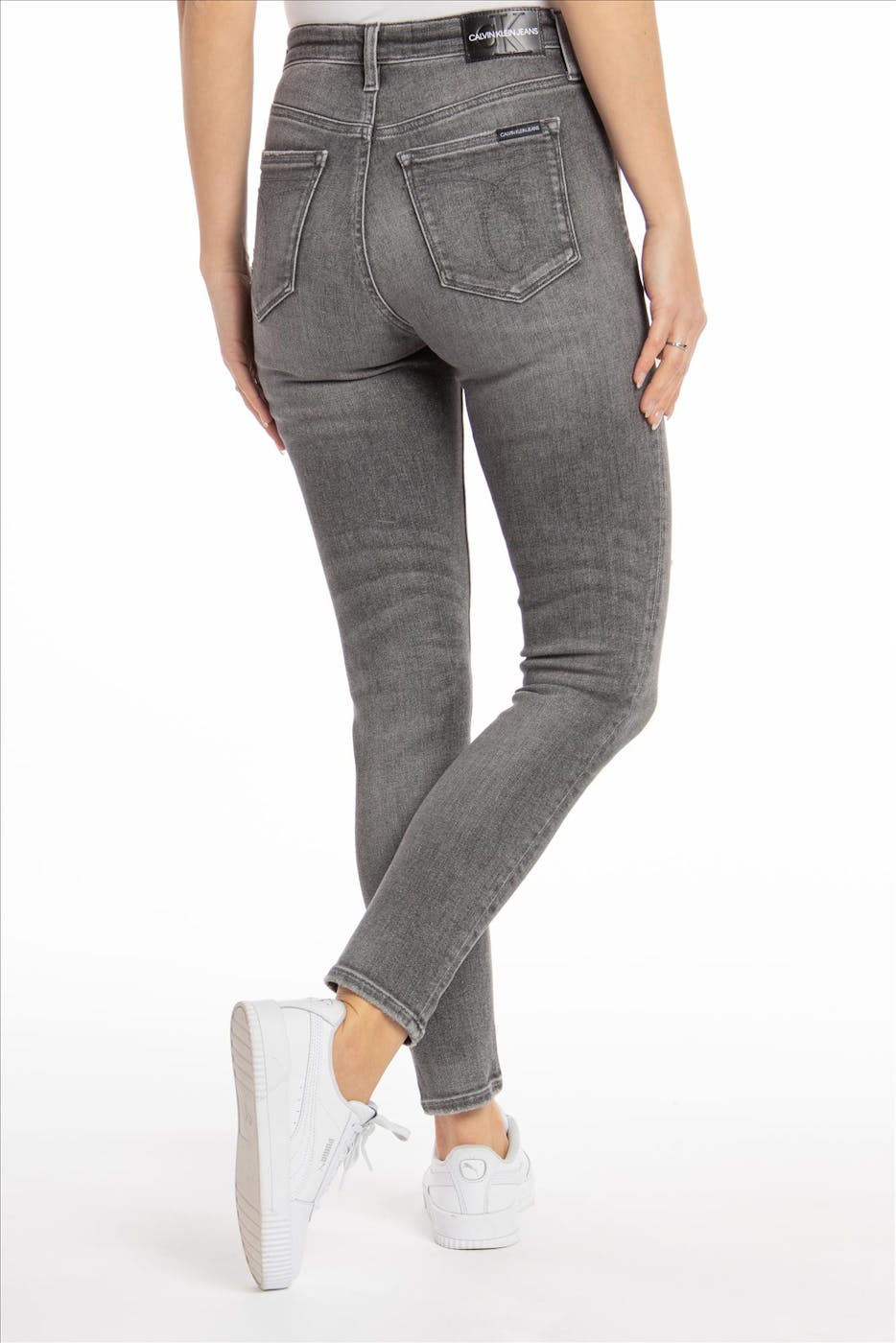 Calvin Klein Jeans - Grijze High Rise Skinny Ankle jeans