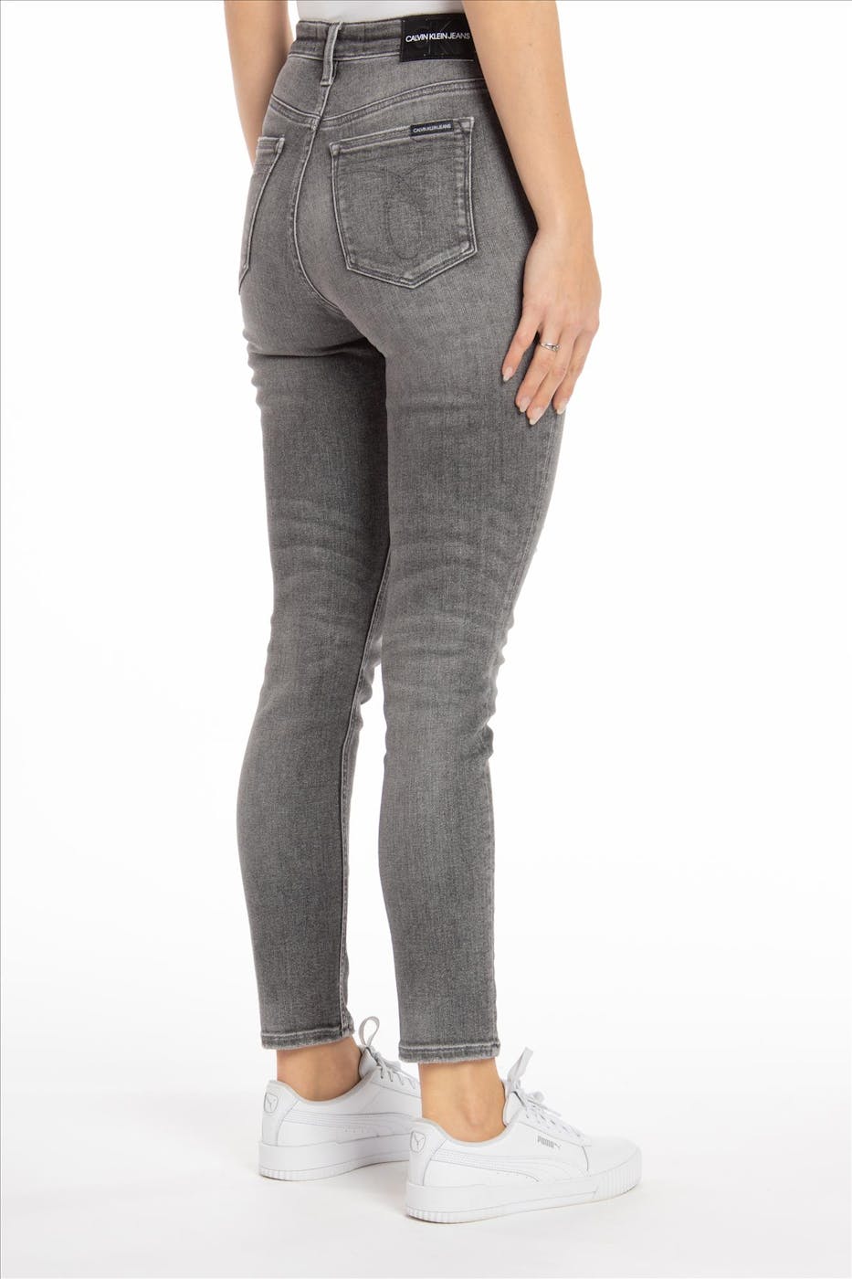 Calvin Klein Jeans - Grijze High Rise Skinny Ankle jeans