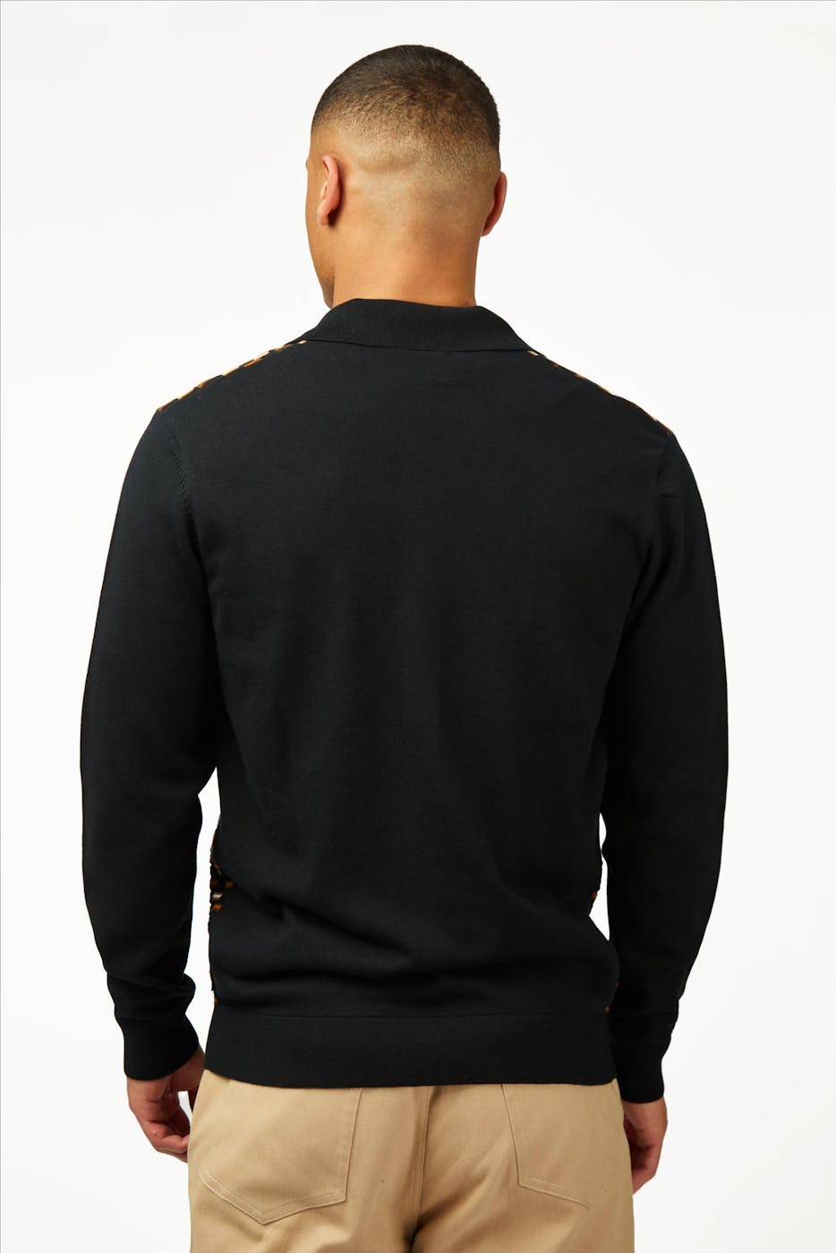 Ben Sherman - Zwarte Button Through polo