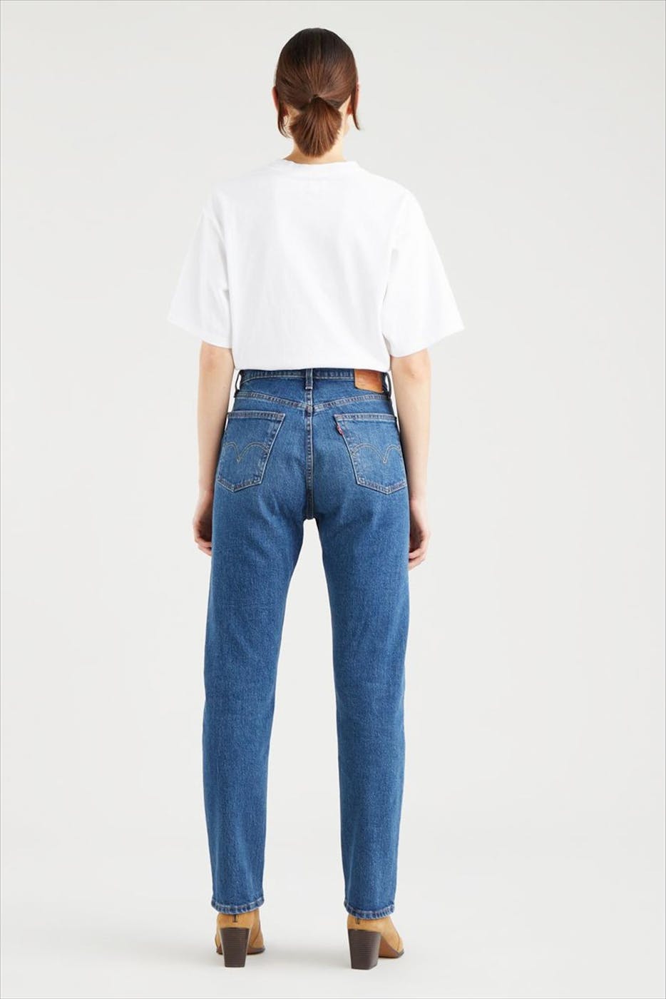 Levi's - Blauwe 501 cropped straight jeans