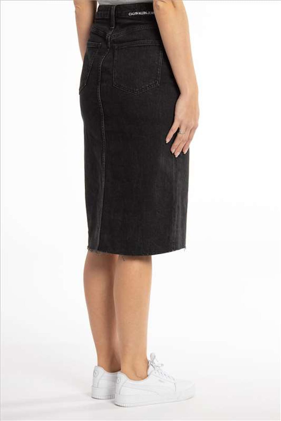 Calvin Klein Jeans - Zwarte High Rise Midi rok