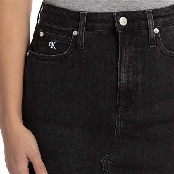 Calvin Klein Jeans - Zwarte High Rise Midi rok