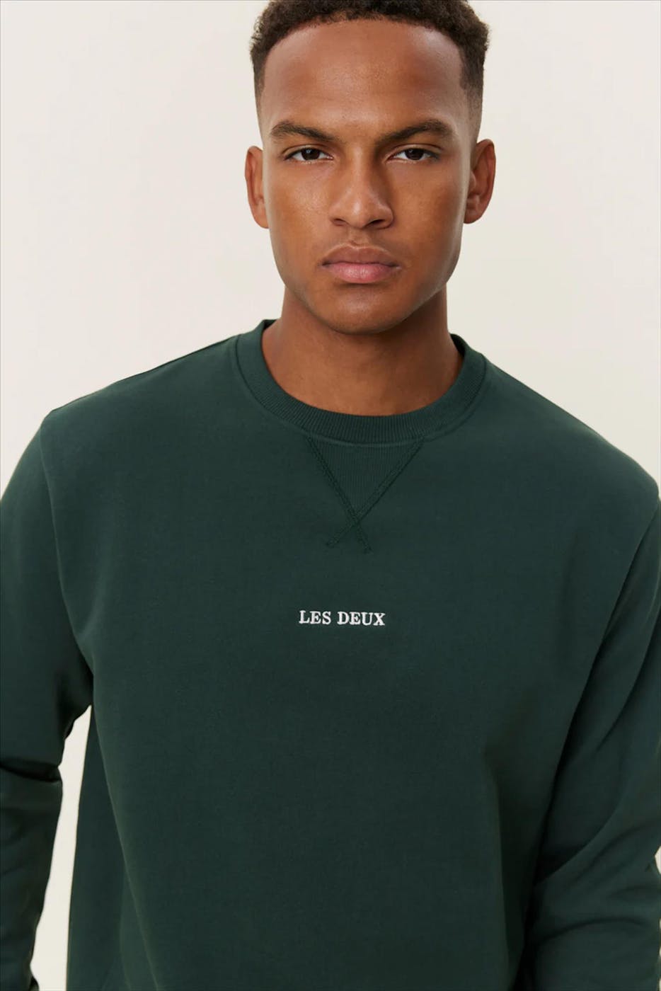 LES DEUX - Donkergroene Dexter sweater