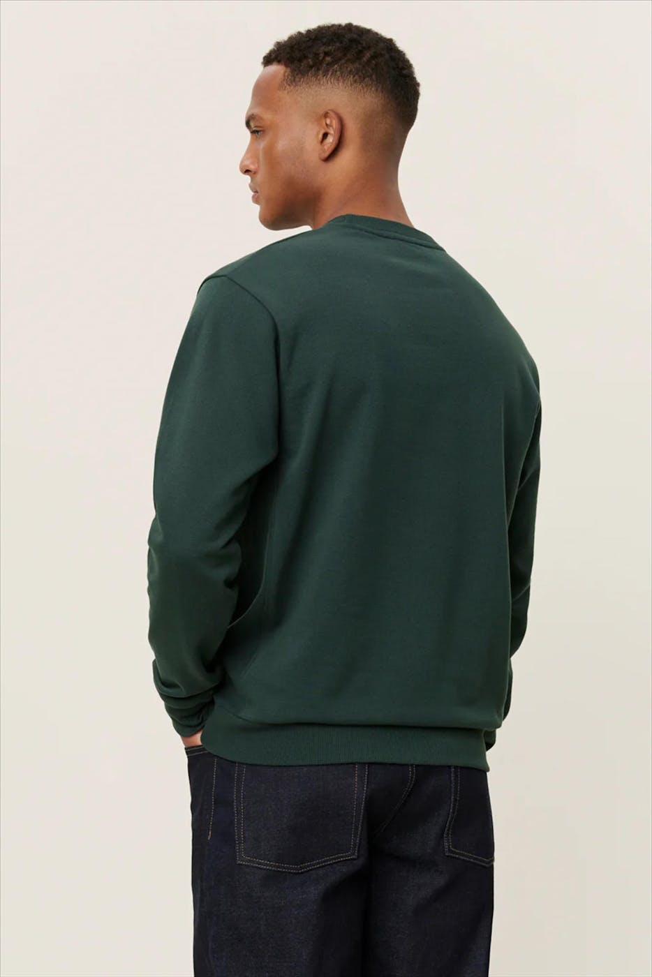 LES DEUX - Donkergroene Dexter sweater