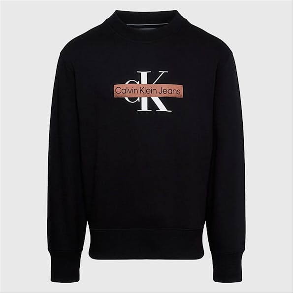 Calvin Klein Jeans - Zwarte Big CKJ Logo sweater
