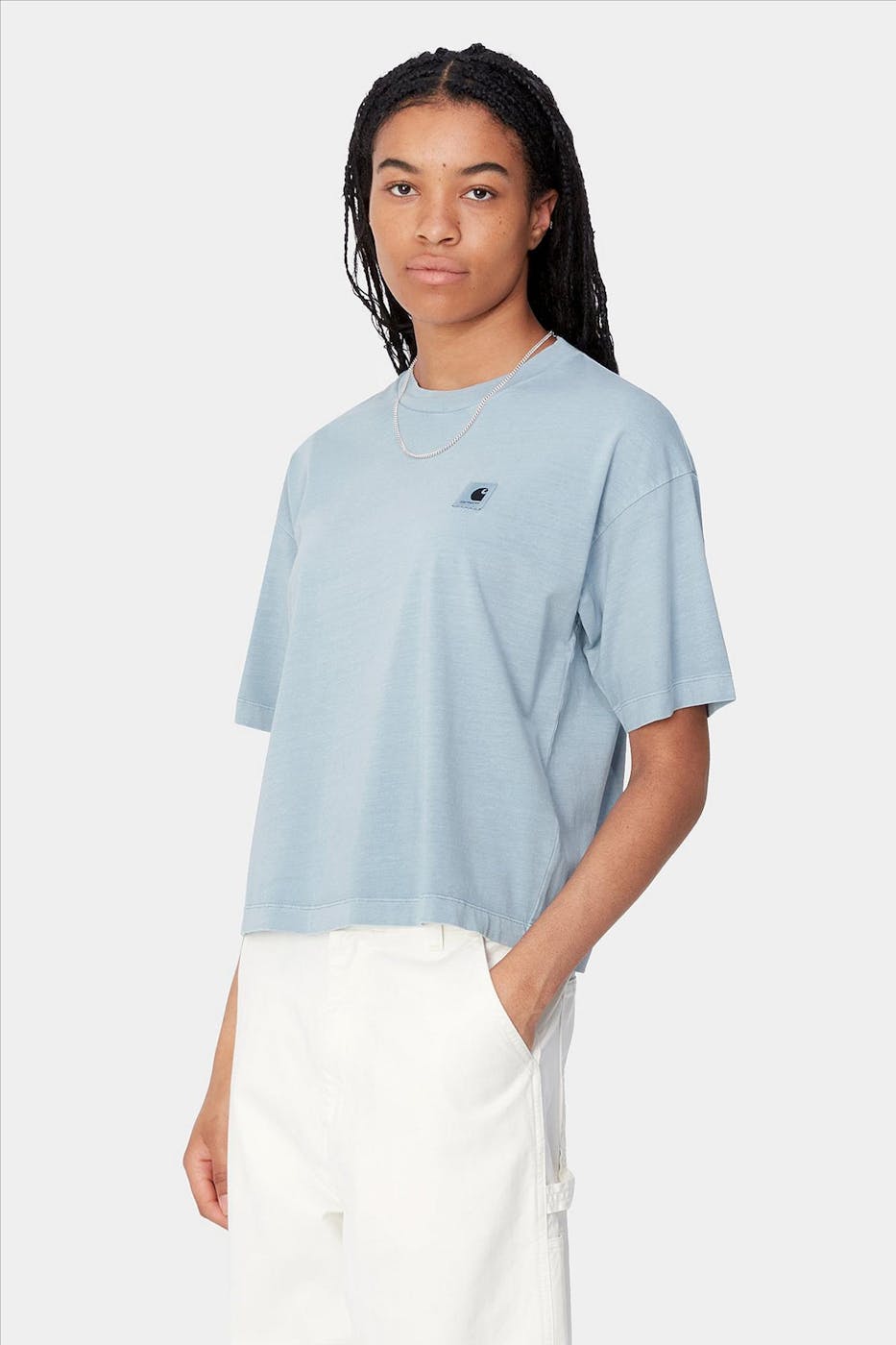 Carhartt WIP - Lichtblauwe Nelson T-shirt