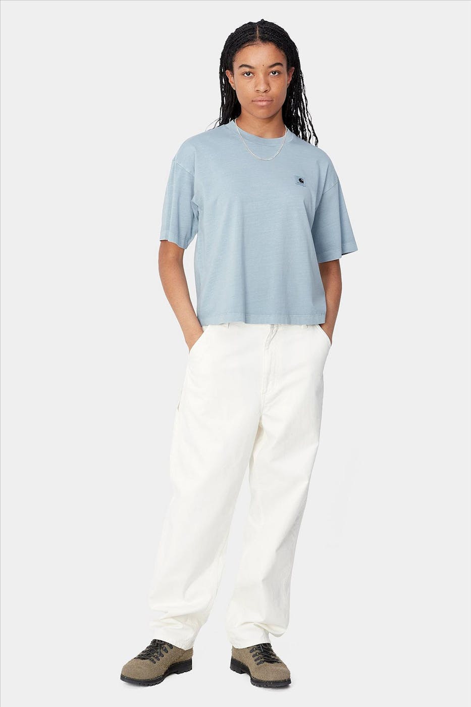 Carhartt WIP - Lichtblauwe Nelson T-shirt