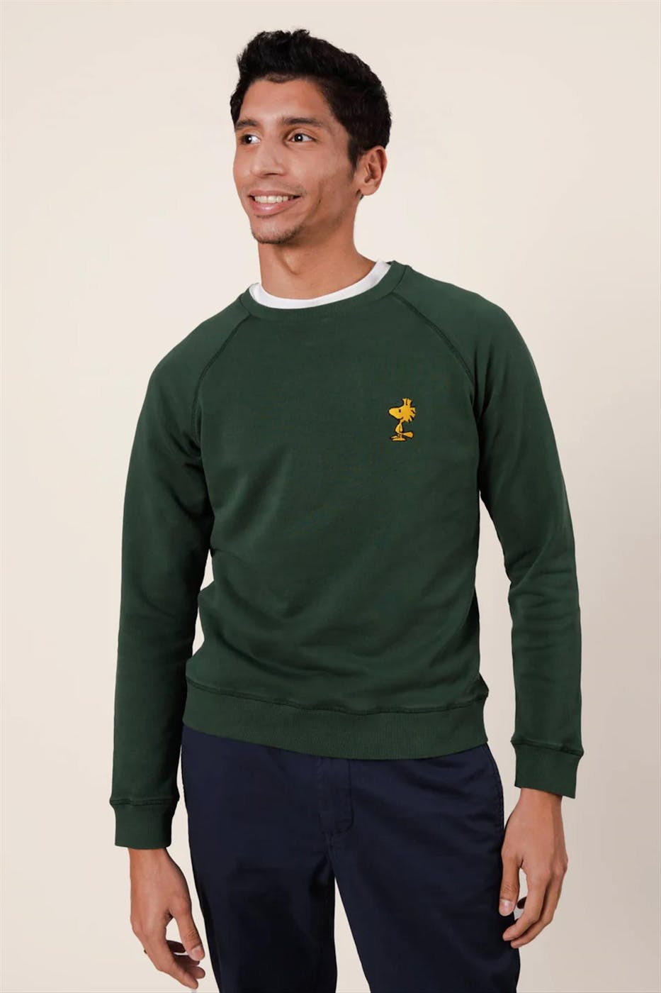 Brava - Groene Peanuts Woodstock sweater