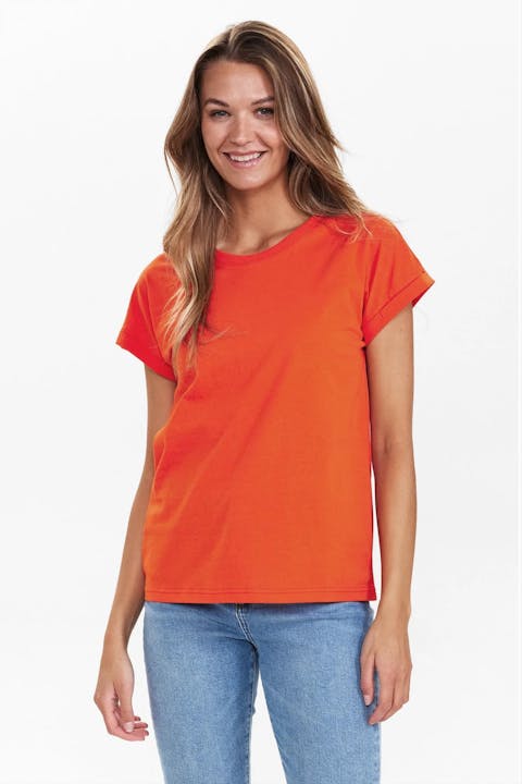 Nümph - Koraalrode Beverly T-shirt