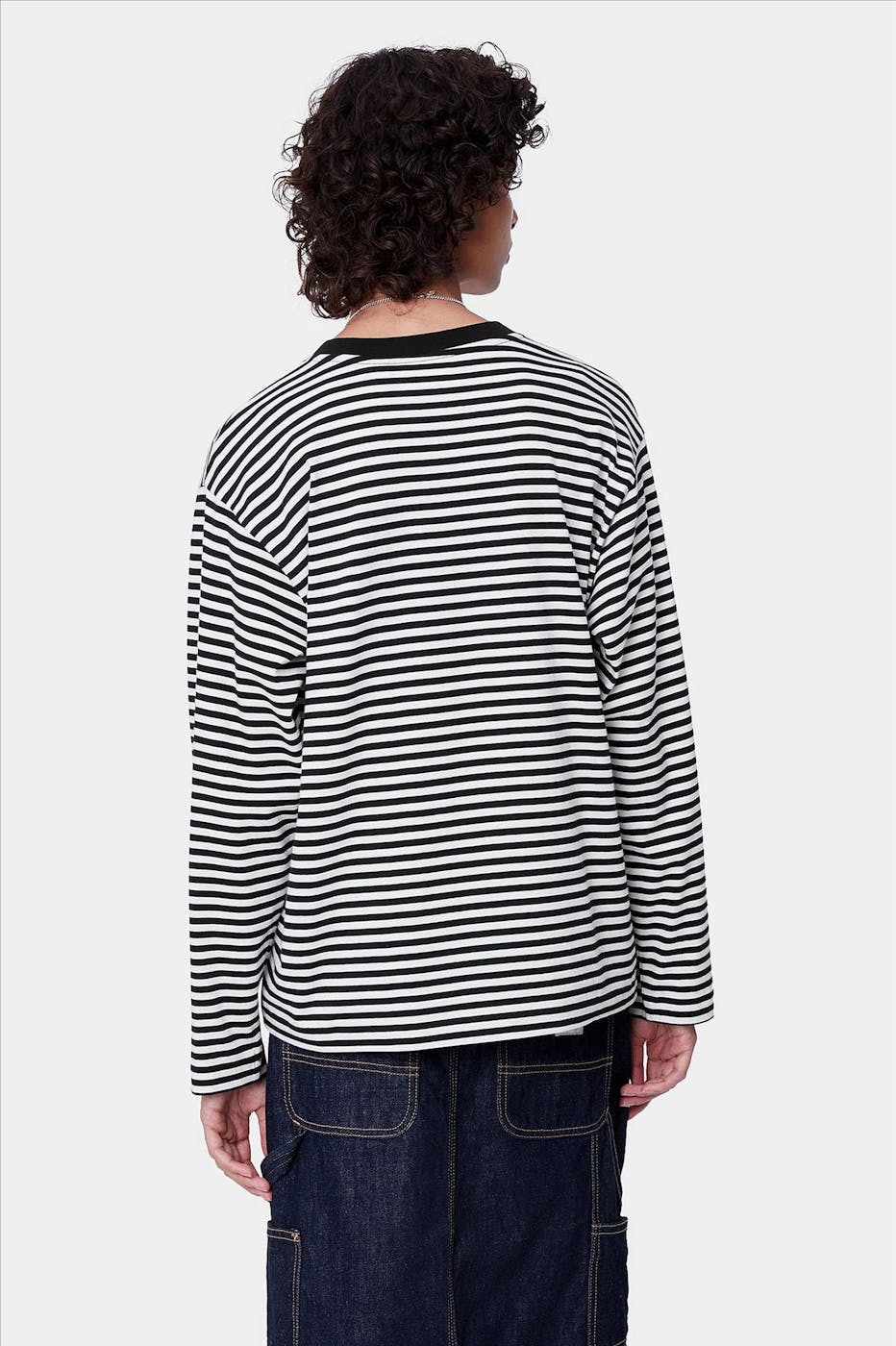 Carhartt WIP - Zwart-Witte Verner Stripe T-shirt