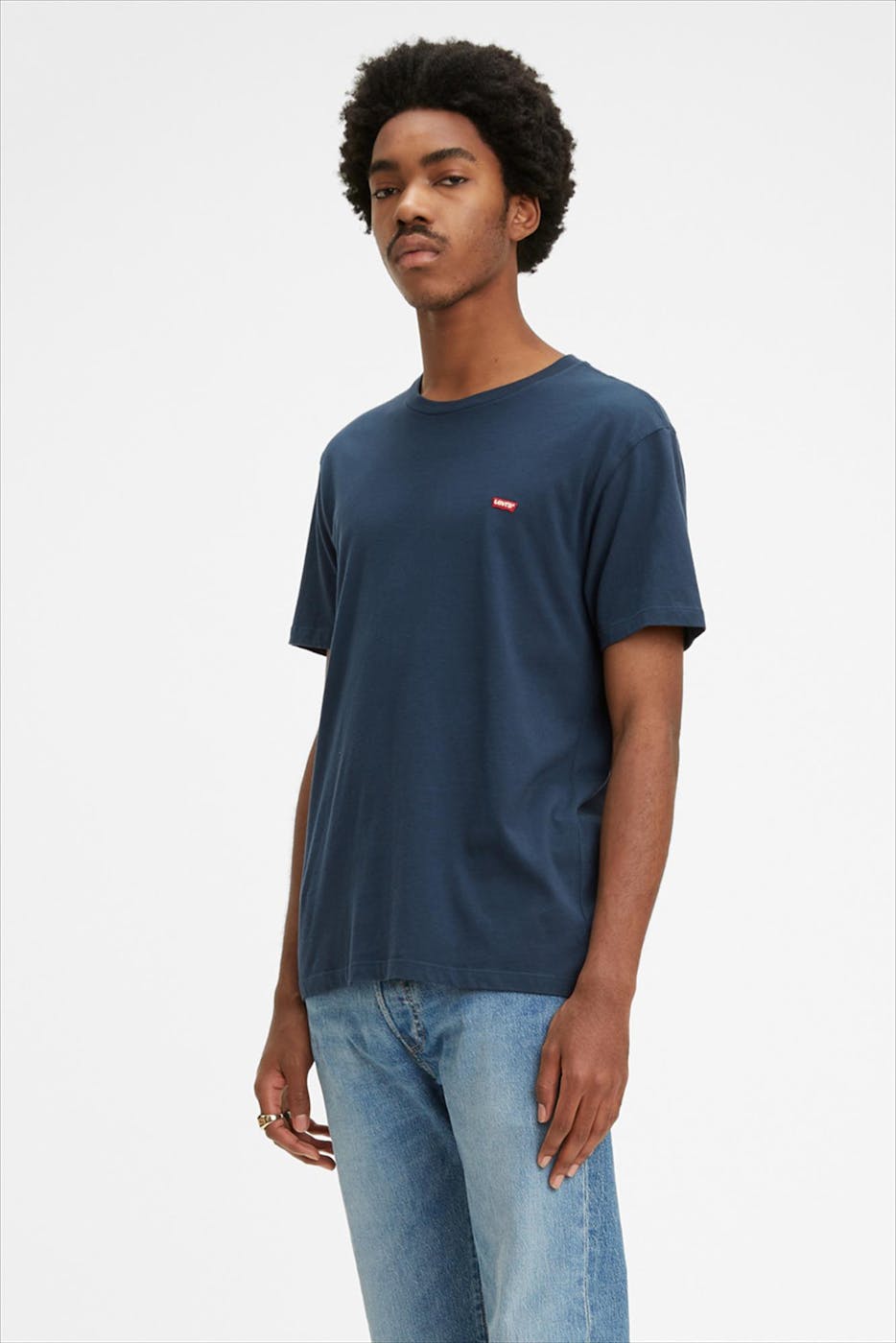 Levi's - Donkerblauwe Batwing Logo T-shirt