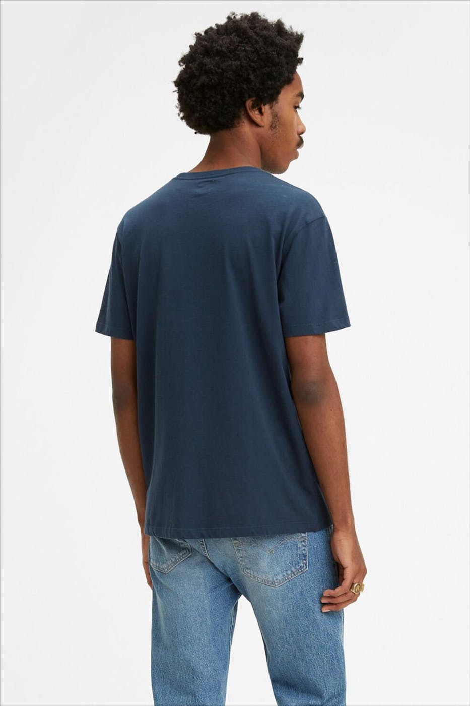 Levi's - Donkerblauwe Batwing Logo T-shirt