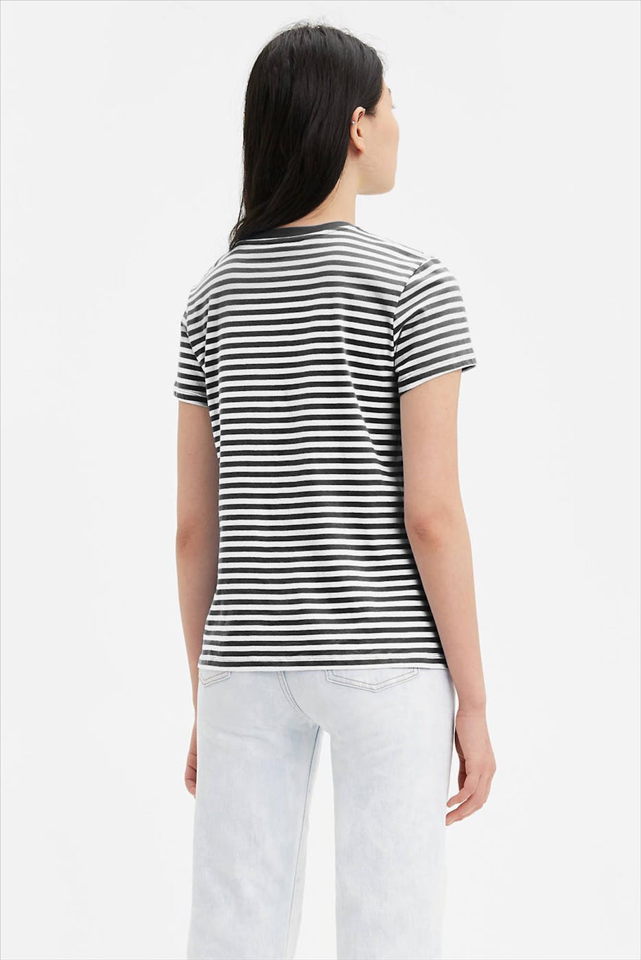 Levi's - Zwart-wit gestreepte T-shirt