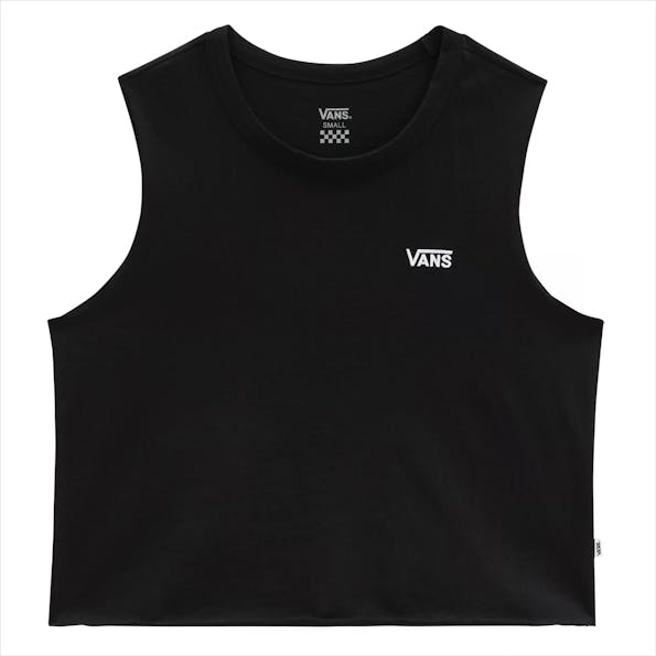 Vans  - Zwarte Junior V Muscle Crop T-shirt