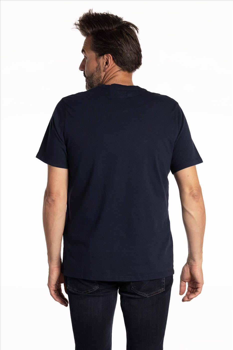 Levi's - Donkerblauwe Batwing Logo T-shirt met V-hals
