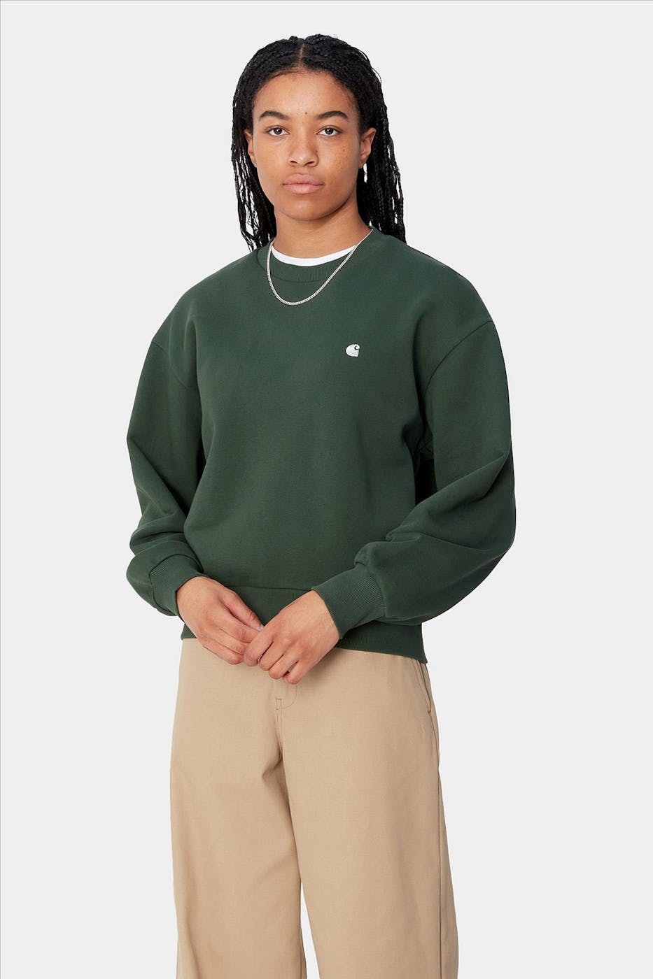 Carhartt WIP - Donkergroene Casey sweater