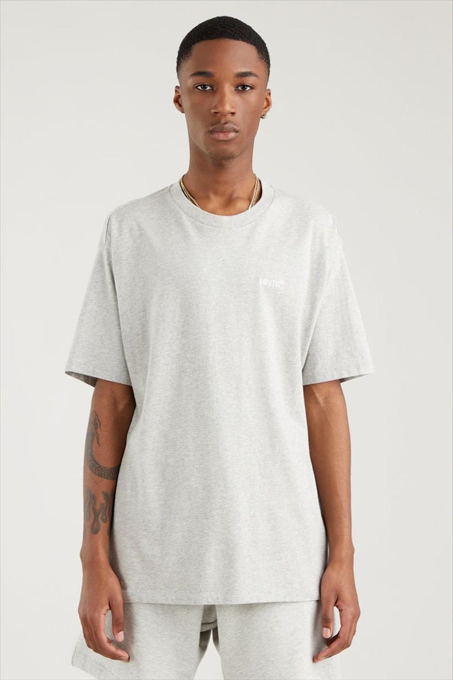 Levi's - Grijze Small Embroidery Logo T-shirt