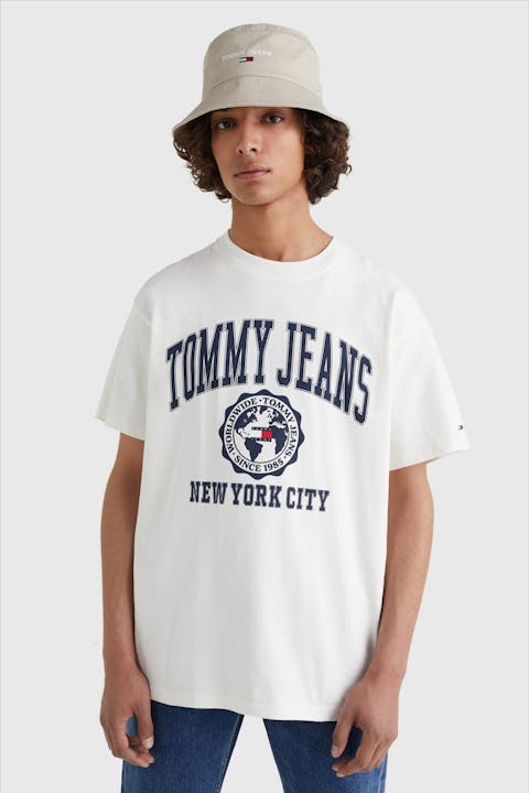 Tommy Jeans - Ecru College Logo T-shirt