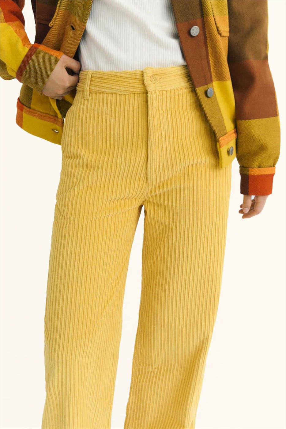 Thinking Mu - Gele Corduroy Karina broek