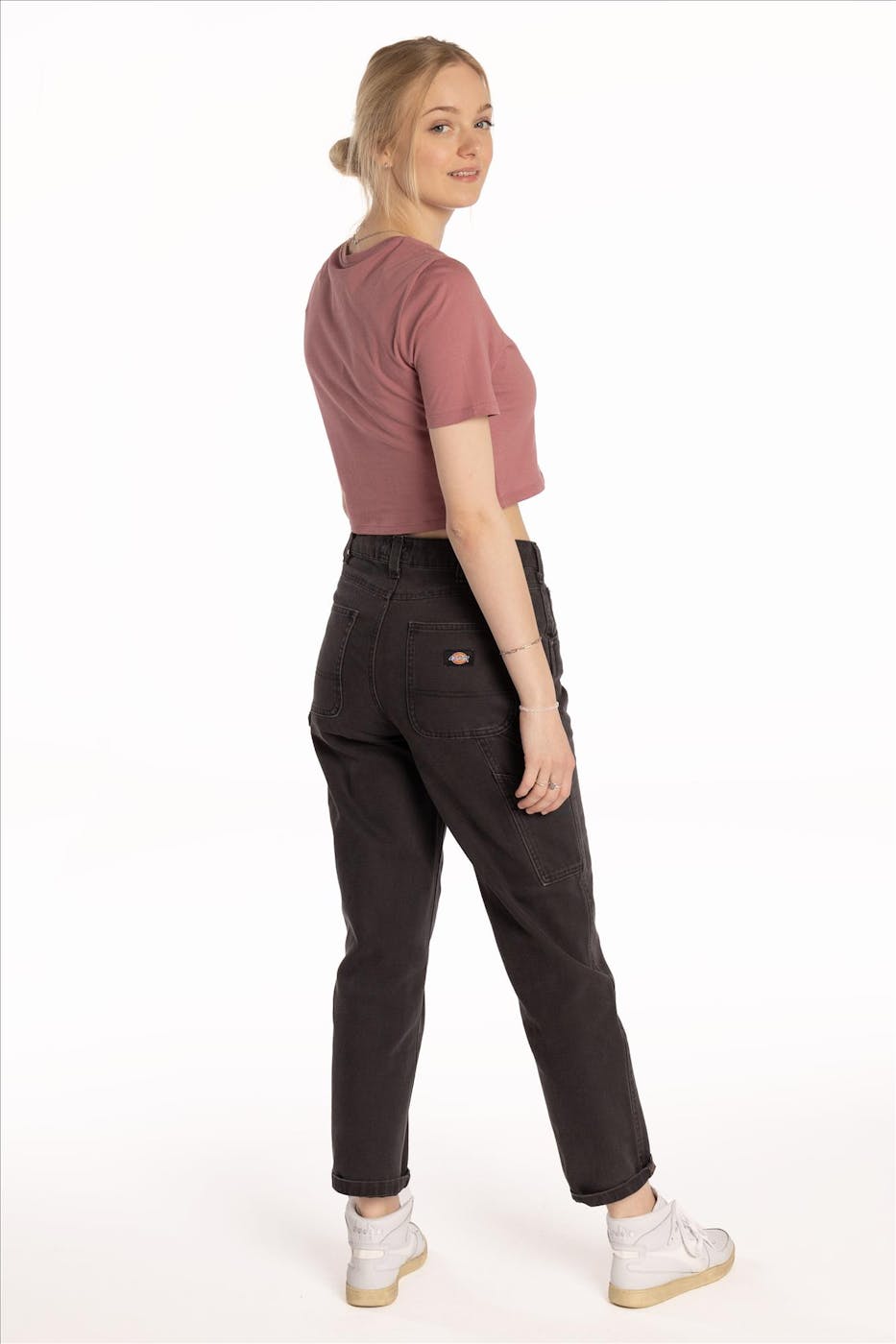 Vans - Donkerroze Cropped T-shirt