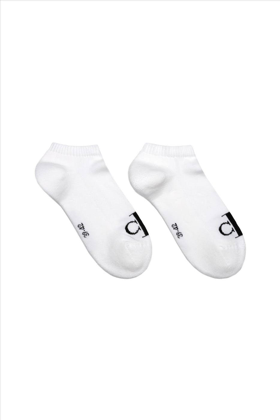 Calvin Klein - Witte 2-pack Monogram sneakersokken, maat: 43-46