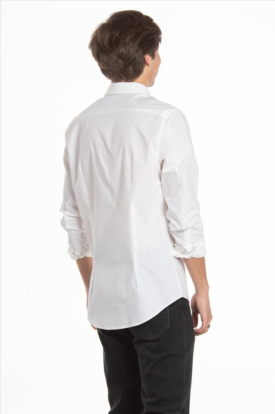 Calvin Klein Jeans - Wit Chest Logo Slm hemd