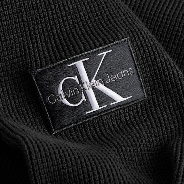 Calvin Klein Jeans - Zwarte Structure Logo trui