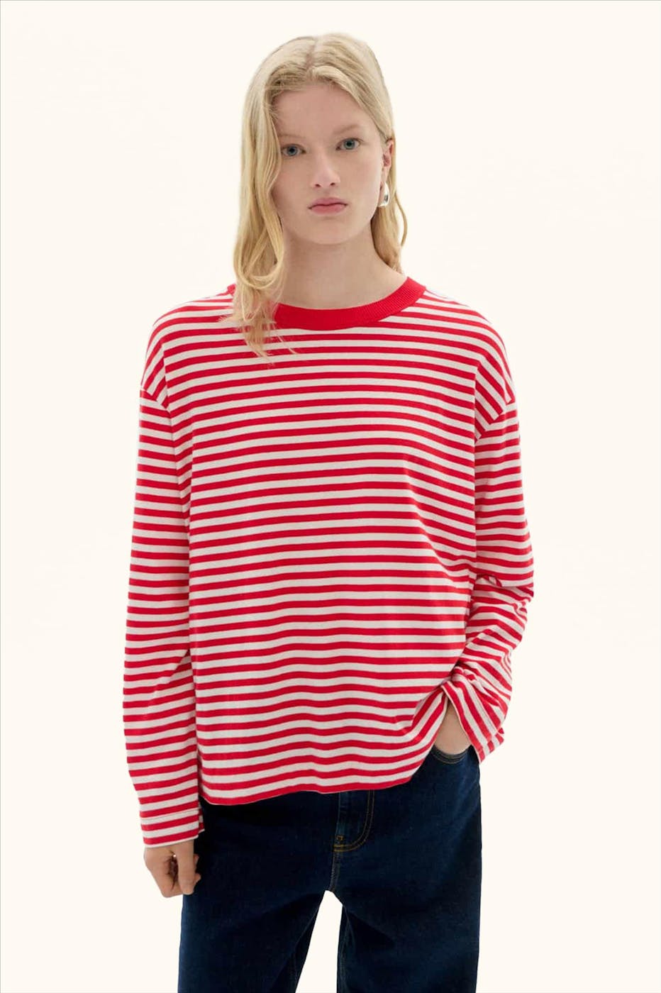 Thinking Mu - Rood-Witte Willy longsleeve