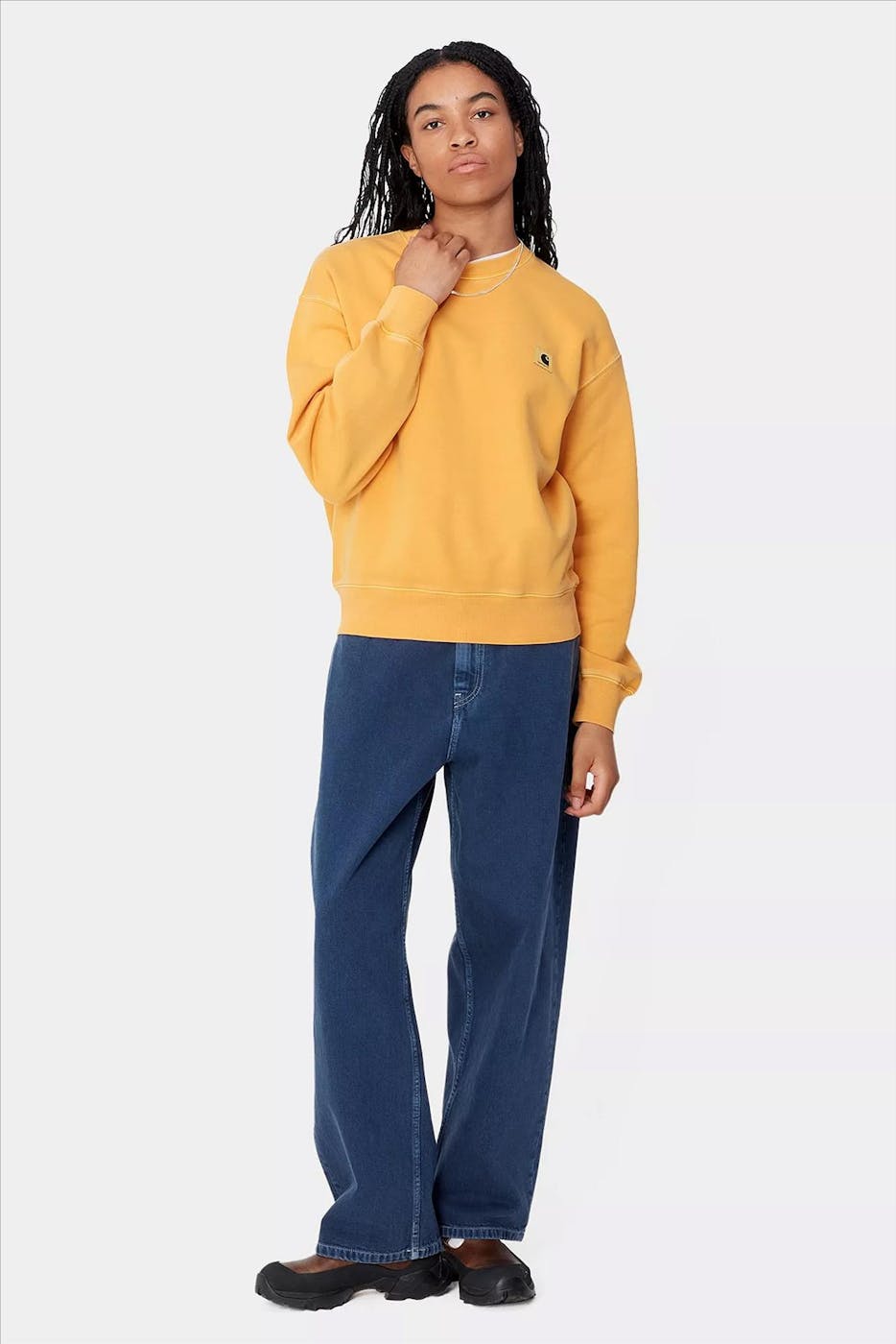 Carhartt WIP - Donkergele Nelson sweater