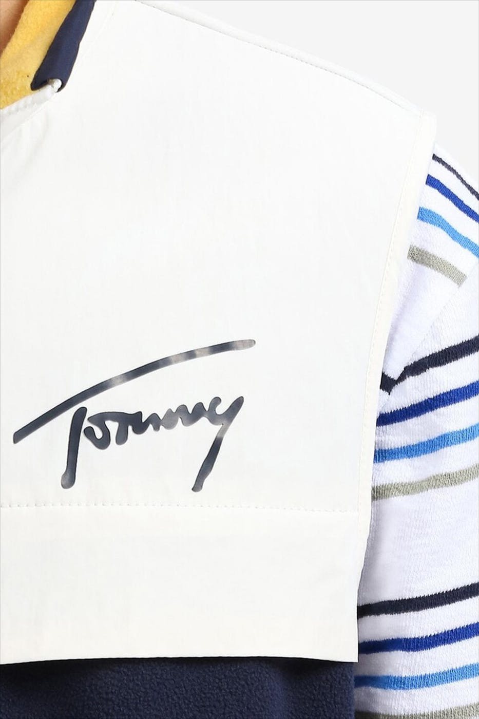 Tommy Jeans - Beige-donkerblauwe Retro bodywarmer