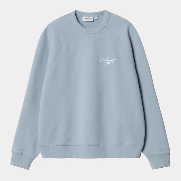 Carhartt WIP - Lichtblauwe Signature sweater