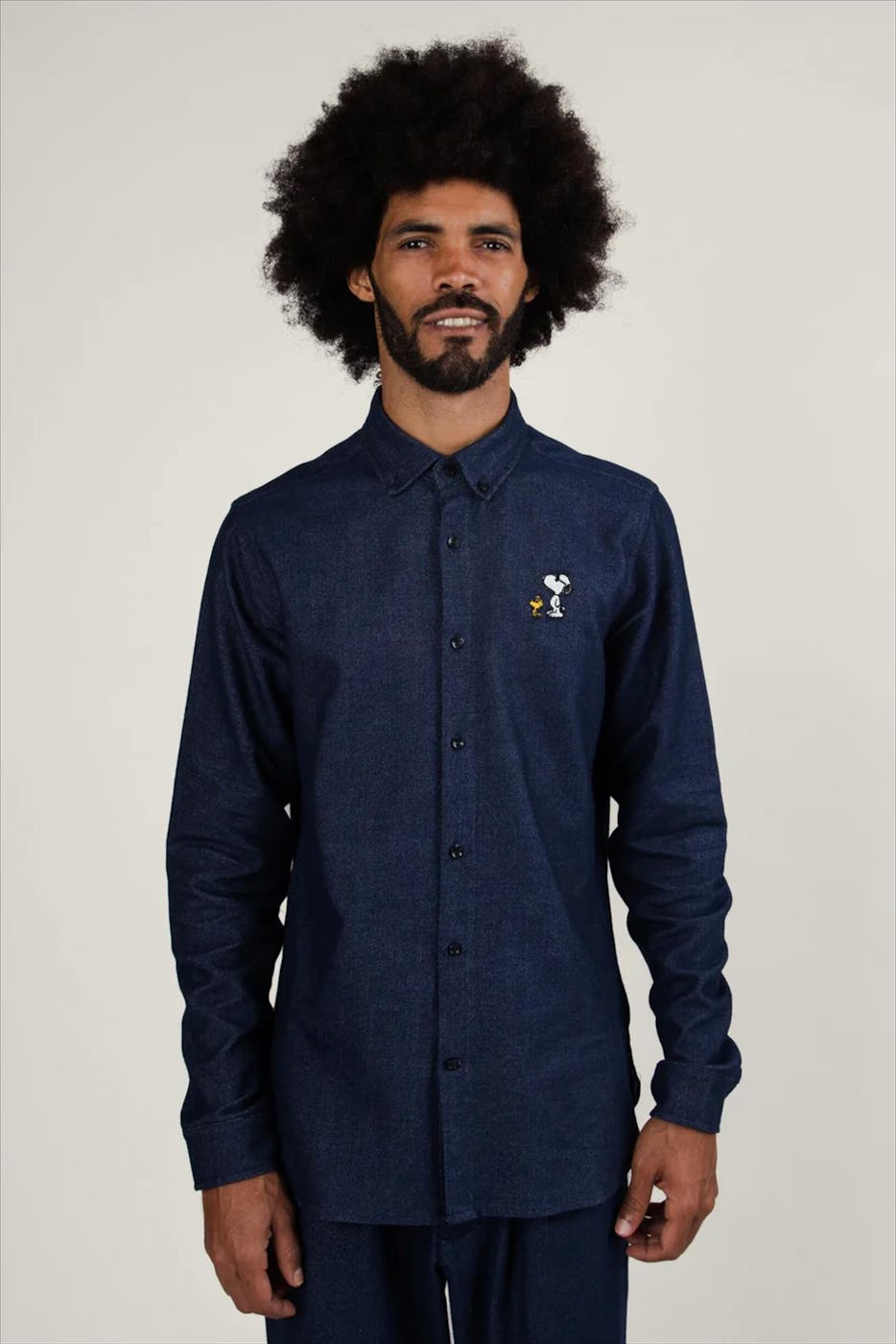 Brava - Donkerblauw Snoopy & Woodstock Flanel hemd