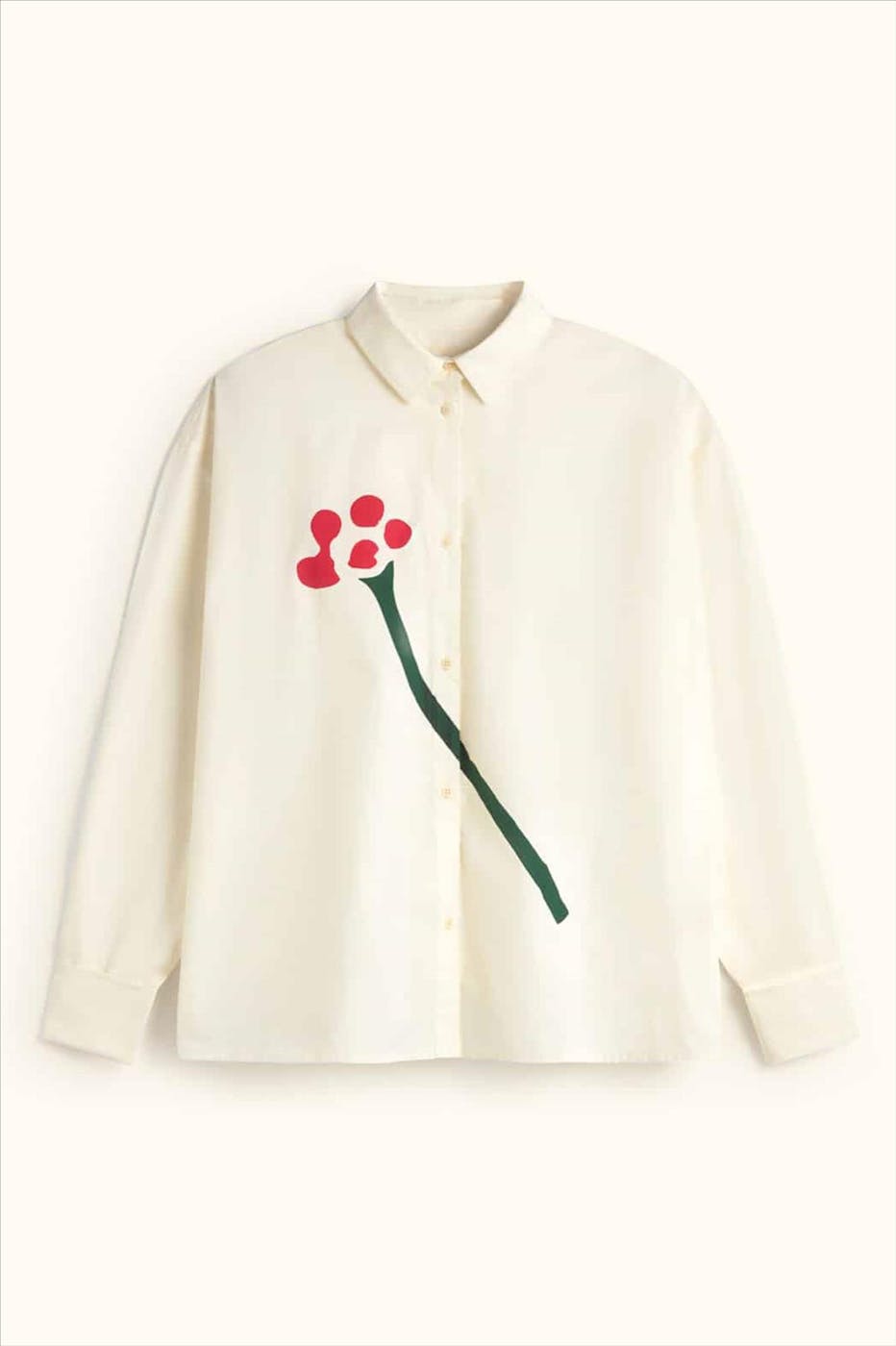 Thinking Mu - Witte Flower Juana blouse