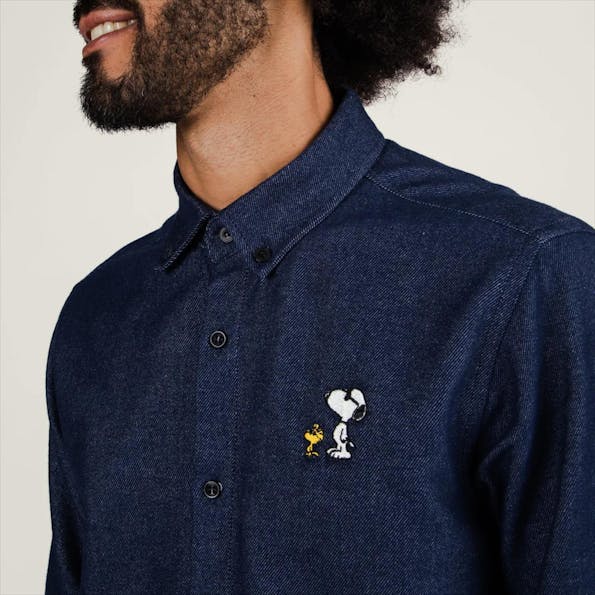Brava - Donkerblauw Snoopy & Woodstock Flanel hemd