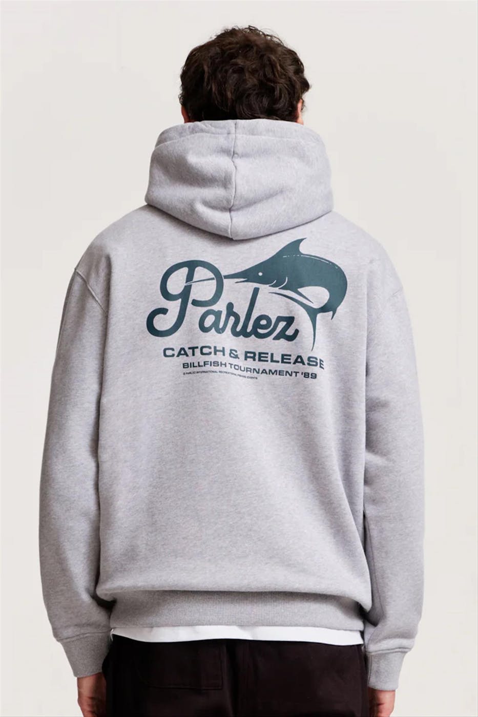 PARLEZ - Lichtgrijze Marlin hoodie