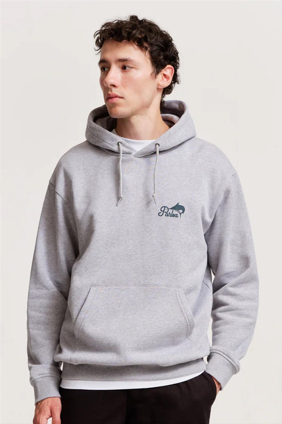 PARLEZ - Lichtgrijze Marlin hoodie