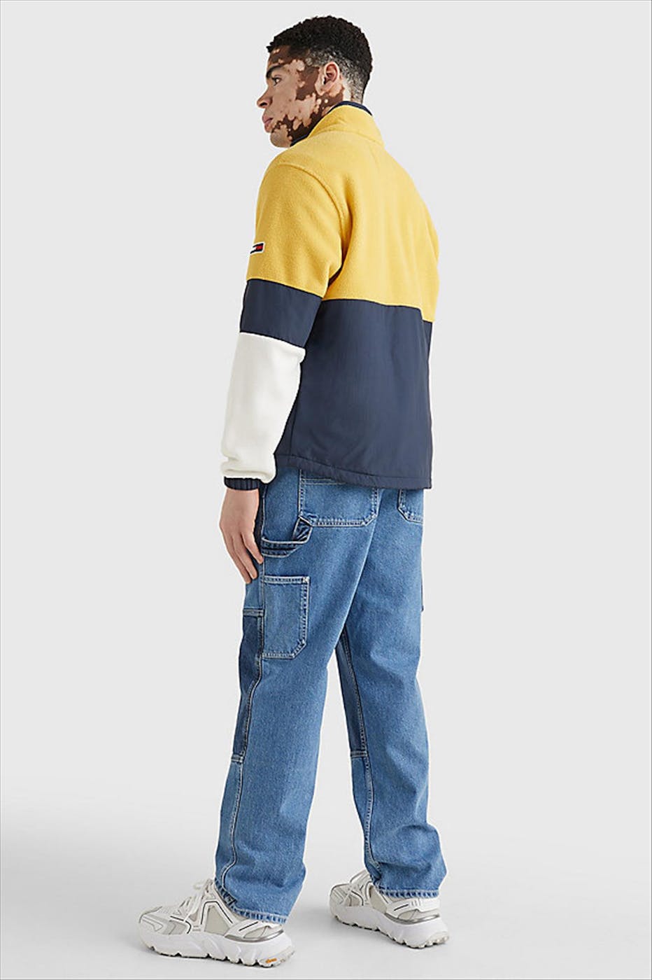 Tommy Jeans - Geel-blauw-witte Retro jacket