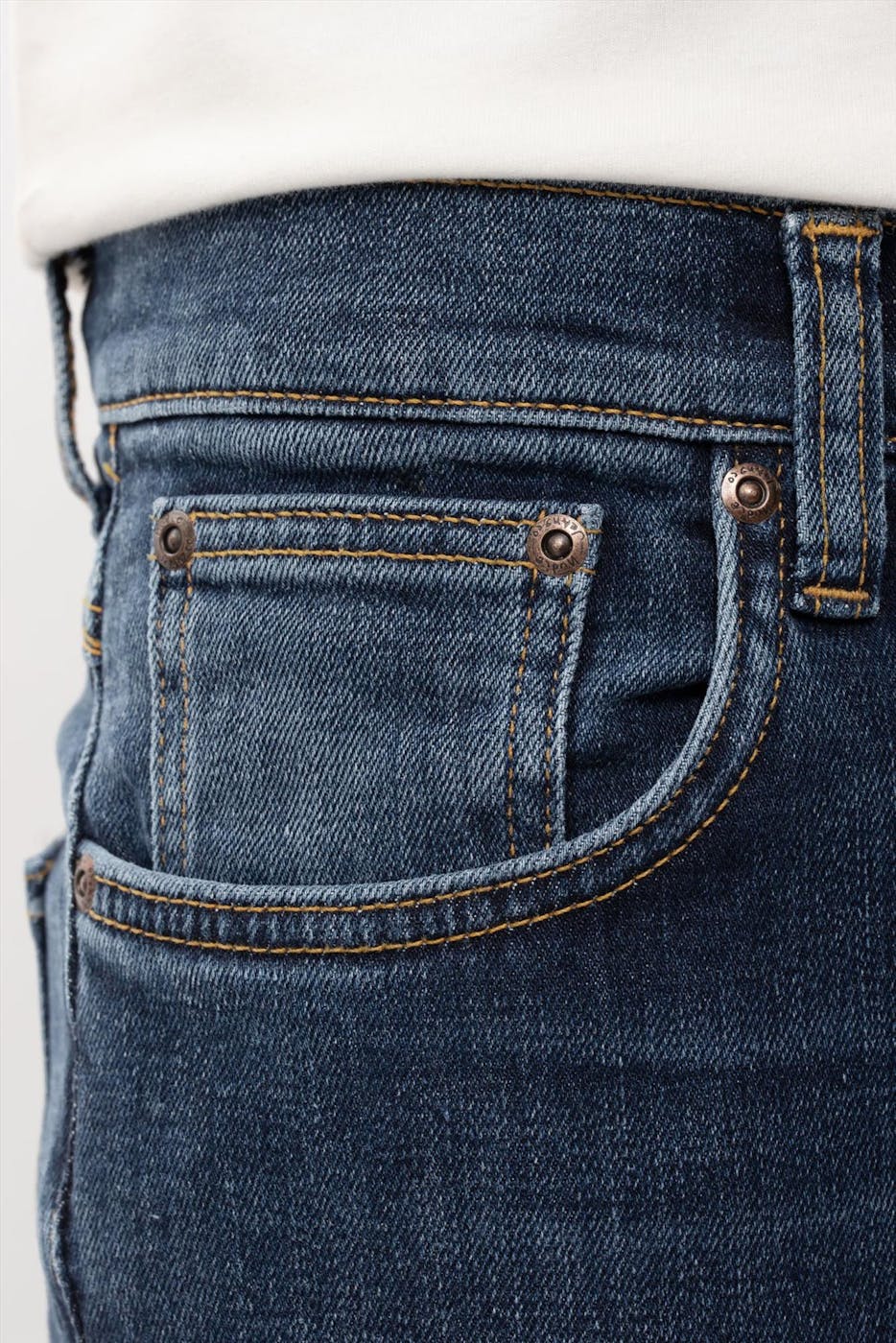 Nudie Jeans Co. - Grijsblauwe Grim Tim slim jeans