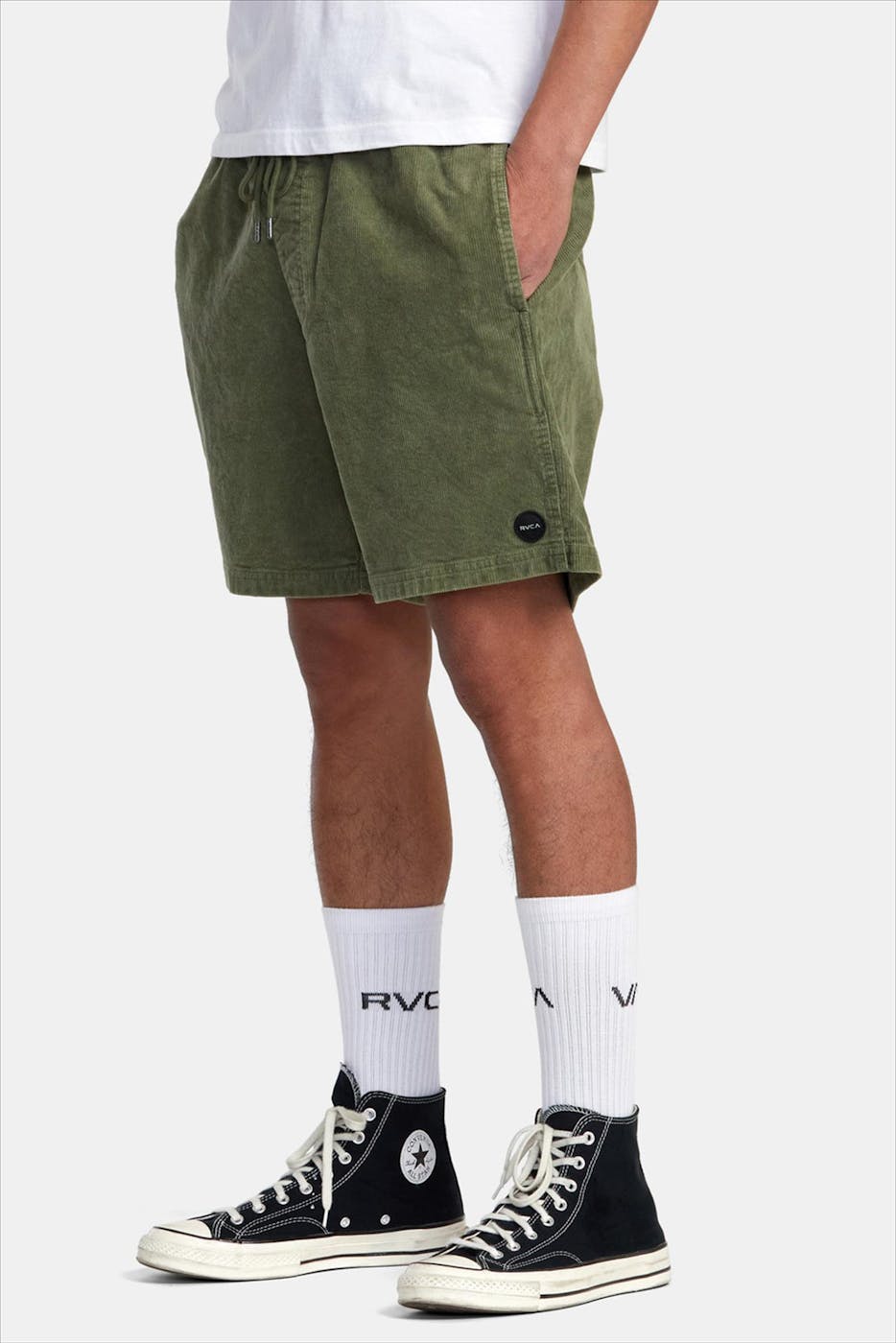RVCA - Olijfgroene Escape Elastic short