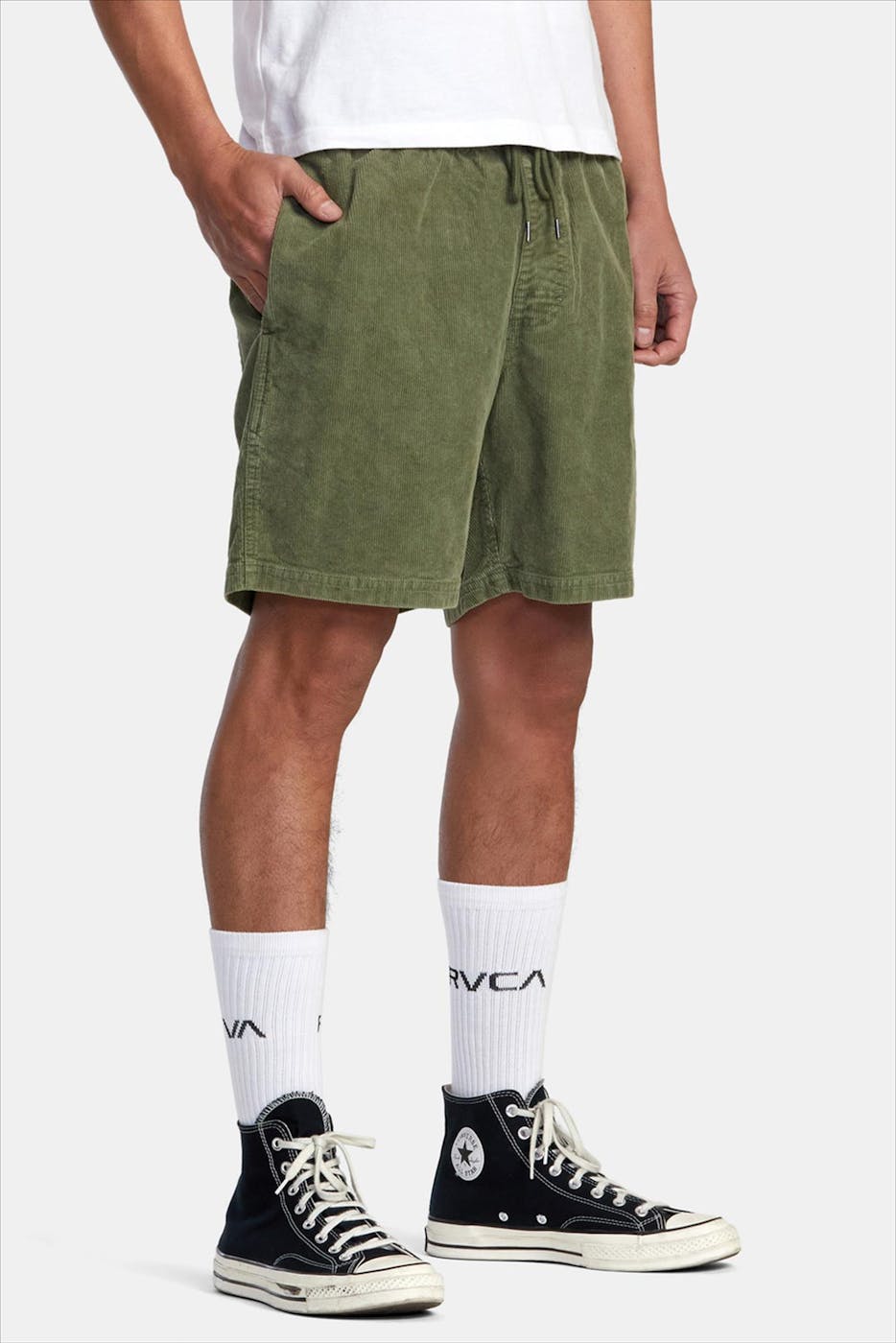 RVCA - Olijfgroene Escape Elastic short