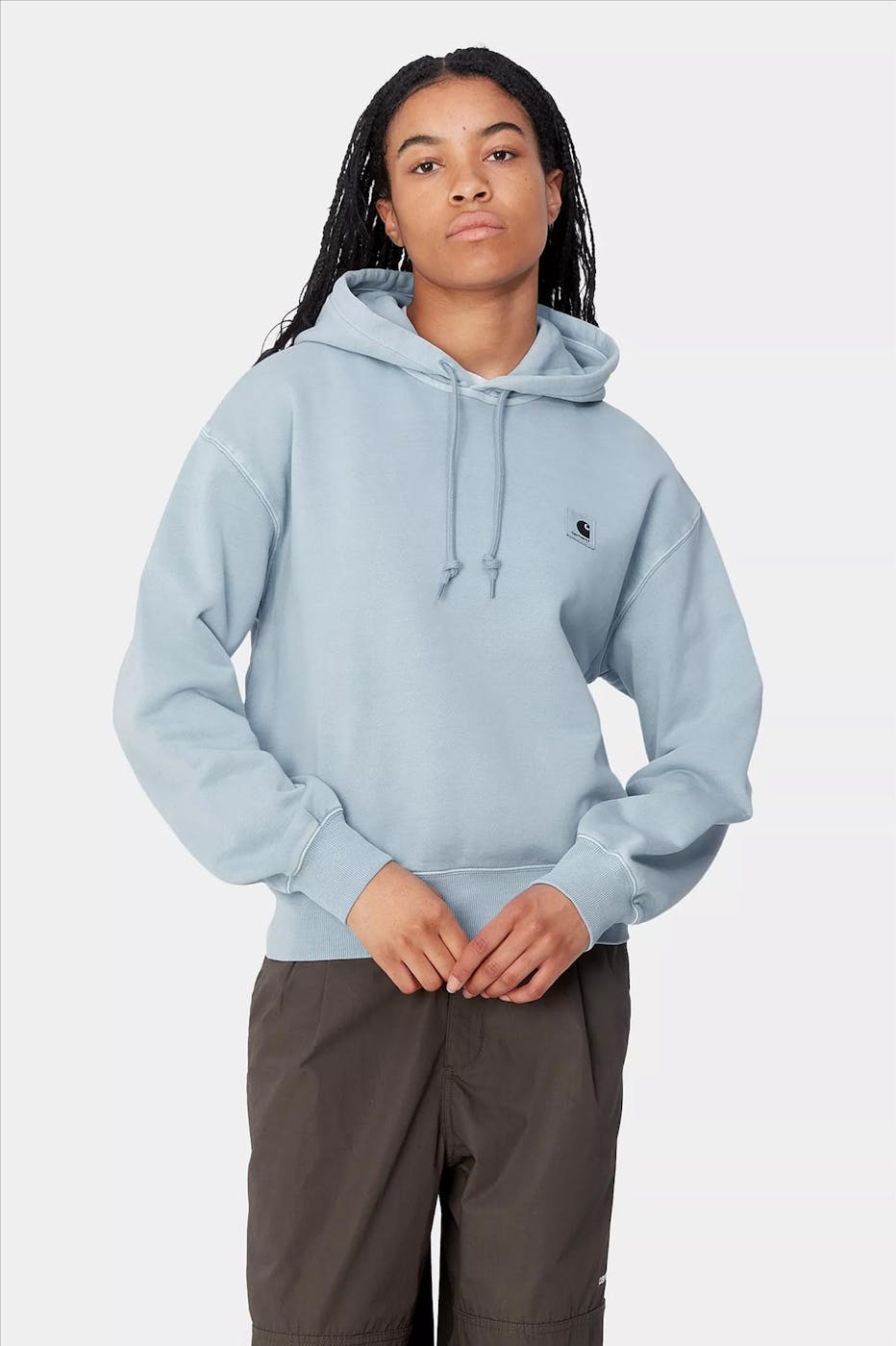 Carhartt WIP - Lichtblauwe Nelson hoodie